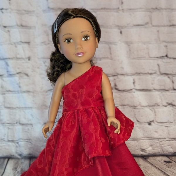 Red Show-Stopping Formal Gown for 18 Inch Doll