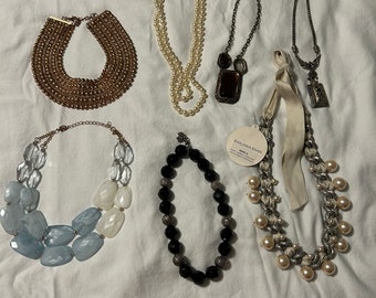 Lot of 7 Necklaces including Robert Rose, Ranjana Khan and Chunky collar