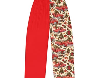Vintage Red Truck Christmas Pajama Pants | Holiday Print