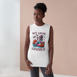 Hot Ghoul Summer Unisex Tank Top | Spooky Summer Apparel, Halloween Costume, Festival Wear, Casual Beachwear, Gothic Style