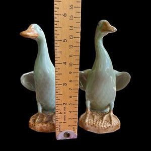 Pair of Vintage Chinese Celadon Porcelain Ducks or Geese 5.75 Tall - Etsy