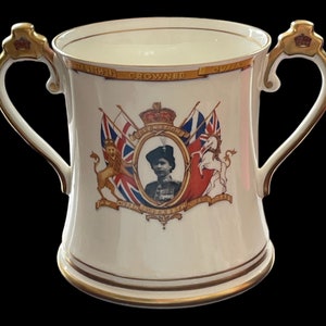 Rare Queen Elizabeth II Coronation Loving Cup 1953 by Radfords Bone China