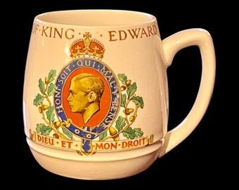 Taza de la coronación del rey Eduardo VIII, Solian Ware, 1937