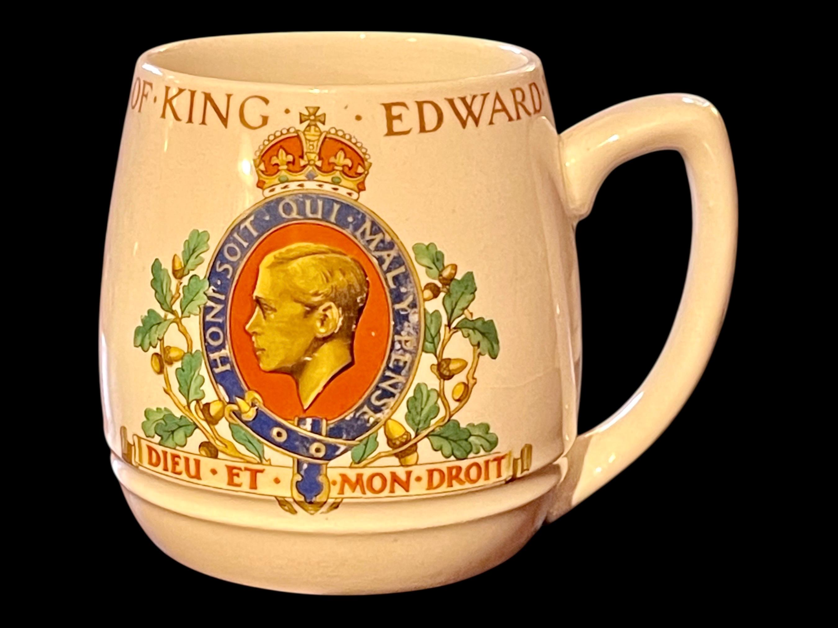 King Edward VIII Coronation Mug Solian Ware 1937