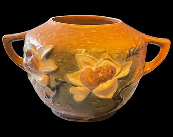 Wazon z ceramiki Roseville Vintage: Magnolia Art Deco Design #446