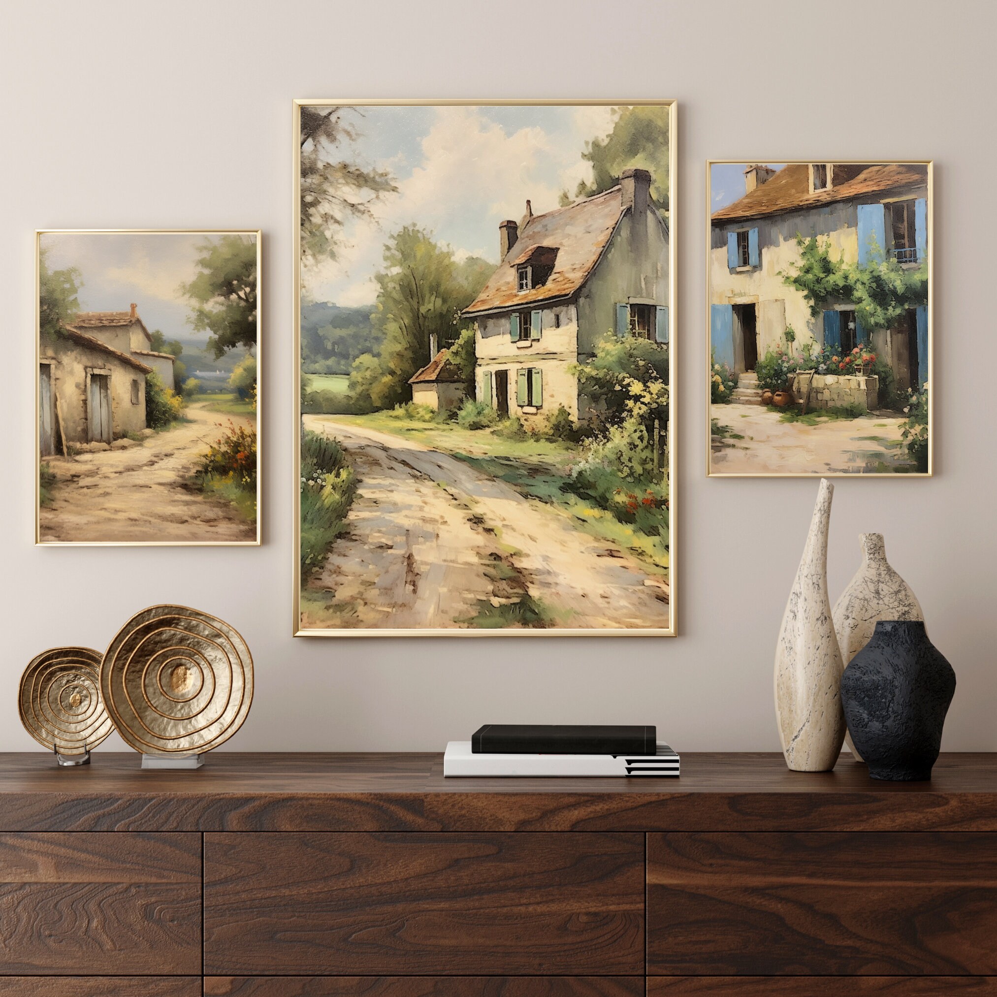 French Country Gallery Wall Art Set Vintage Living Room Decor PRINTABLE ...