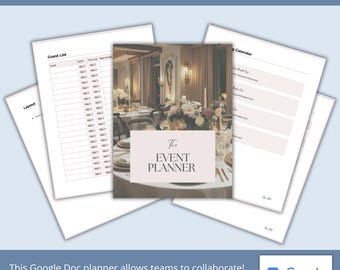 Evenementplanner - Google Doc: volledig bewerkbaar: budget, gastenlijst, lay-out, takenlijst en meer!