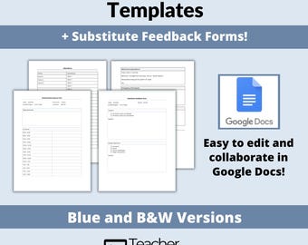 Sjabloon vervangend docentenplan en feedbackformulier - Google Documenten