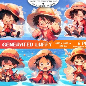 One piece Luffy desenho cute chibi anime japonês ilustração