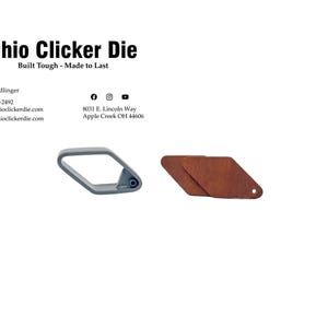 Hotel Style Key Fob with Hole - Leather Clicker Die