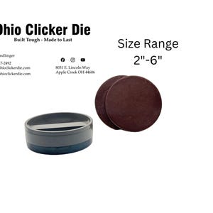 Circle 2&quot; - 6&quot; Leather Clicker Die