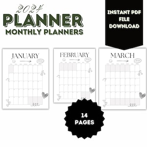 Planificador Digital Sin Fecha, Calendario Digital, Semanal Diario, Planificador Mensual, Planificador Goodnotes, Planificador Ipad y Android