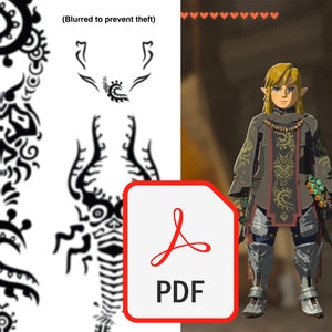 Zelda - Tears of The Kingdom: Tunic of the Depths - Chest - decals
