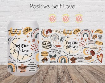 Positive Self Love Sublimation Libbey Glass