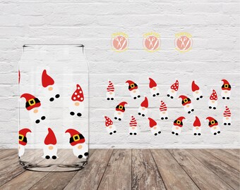 Christmas Gnomes Libby Glass Cup