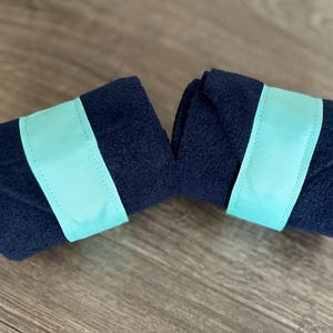 Marineblauwe en mint lamsbeenwraps