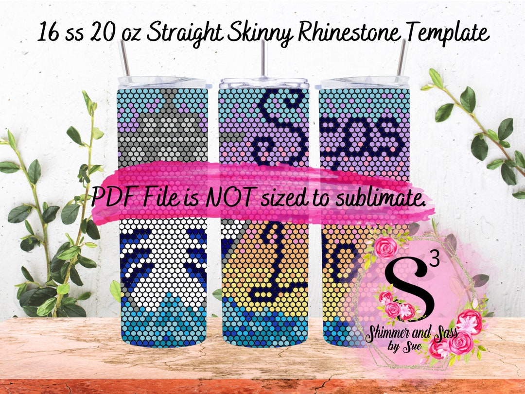16 Ss 20 Oz. Sunrise Cruise Rhinestone Tumbler Template - Honeycomb ...
