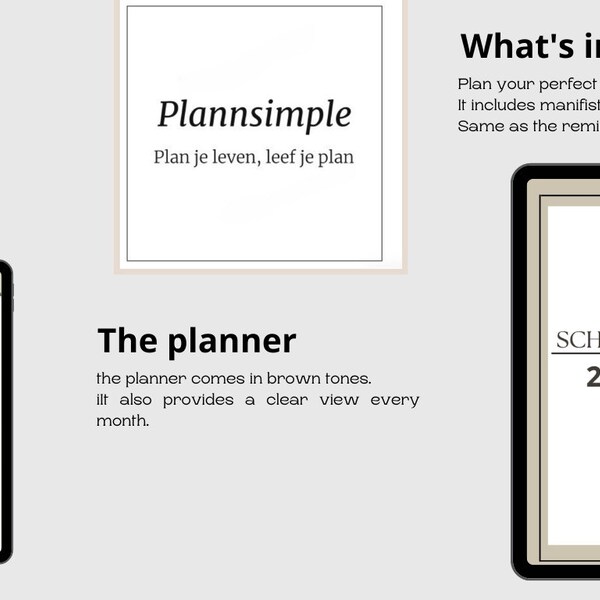 educational minimalist digital schoolplanner 2023/2024 for academic succes/ entrepreneur planner