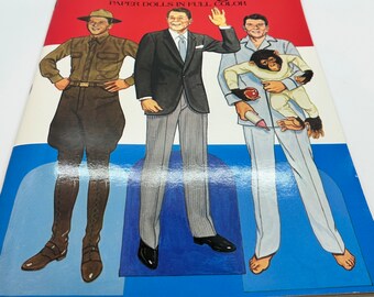 1984 Ronald Reagan Paper Dolls in Full Color by Tom Tierney Published by Dover 16 plates/sheets
