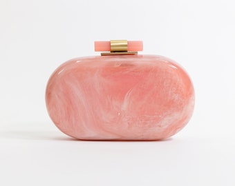 Ethereal Capsule Wedding Clutch - Pink