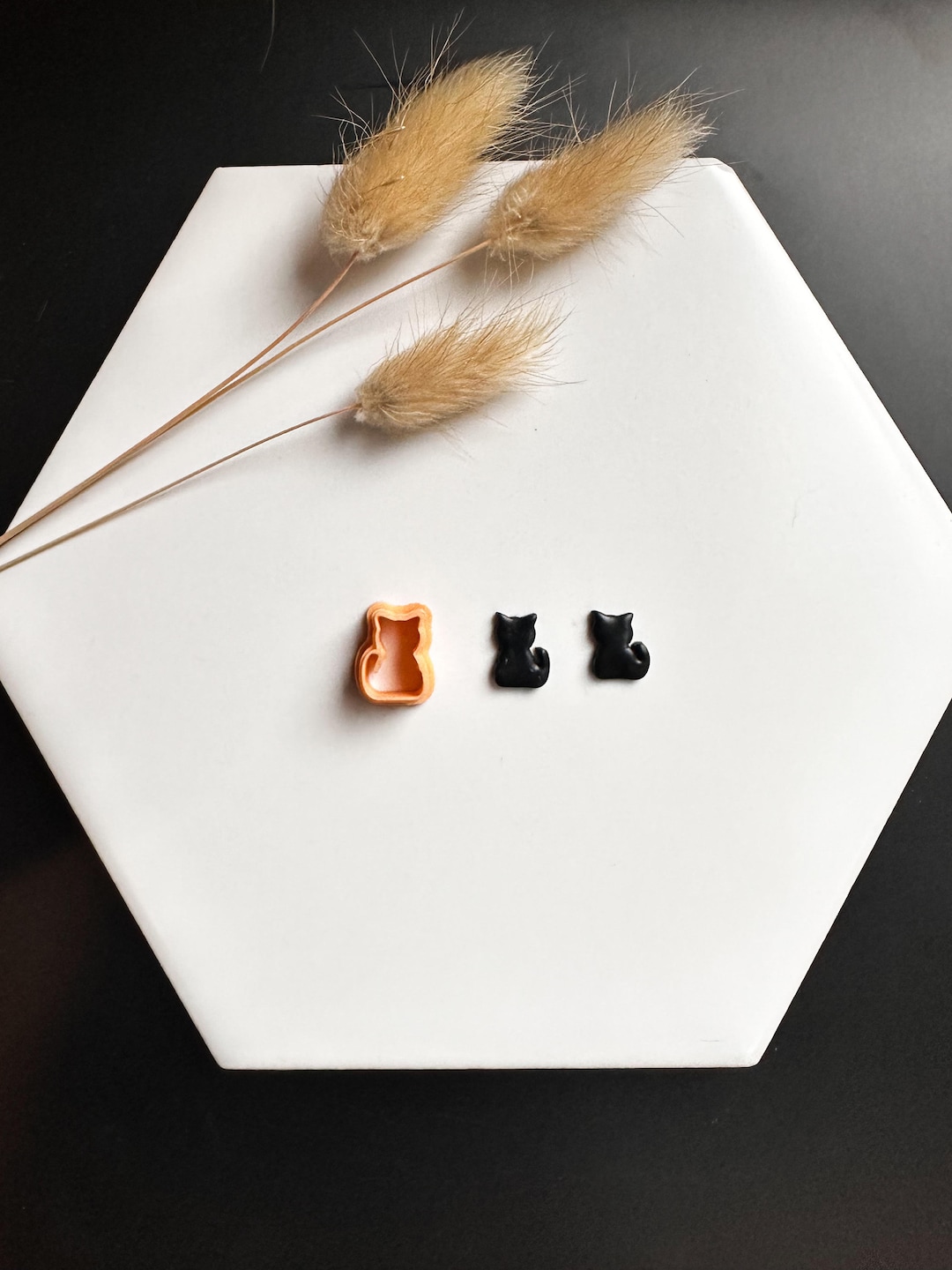 HALLOWEEN Black Cat Cutter 2 Types 2 Polymer Clay Cat Etsy