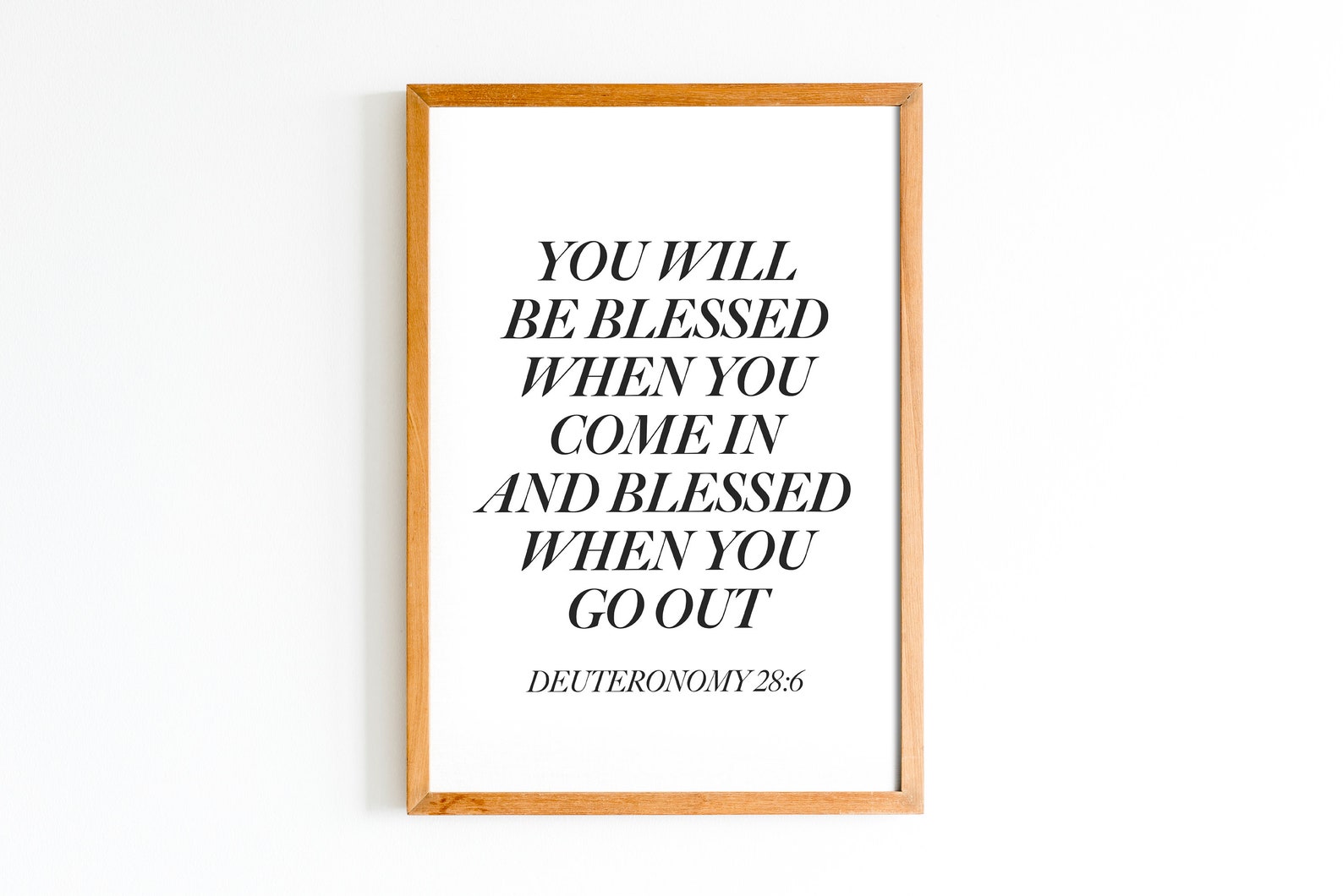 Deuteronomy 28:6 Bible Verse Wall Art Scripture Wall Art Christian Home ...