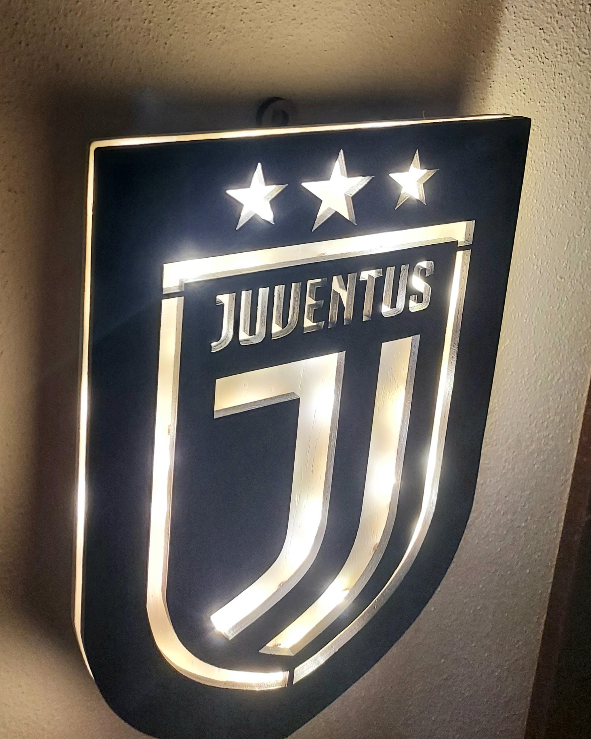 Logo juventus calcio lampada led parete -  Italia