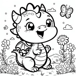 Coloring Pages Children Dino Coloring Book Kids Coloring Children&#39;s Birthday Birthday Paint Coloring Book Templates Unicorn Colors Colored Pencils Painting Art