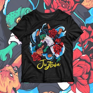 Black T-Shirt Brazilian Jiu Jitsu  O Soto Gari Style No. 1