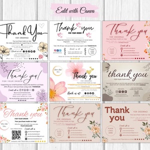 Thank You Card Bundle: Small Business Package Inserts (Digital File)