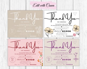 Editable Business Thank You Card Template: Canva Insert (Digital File)