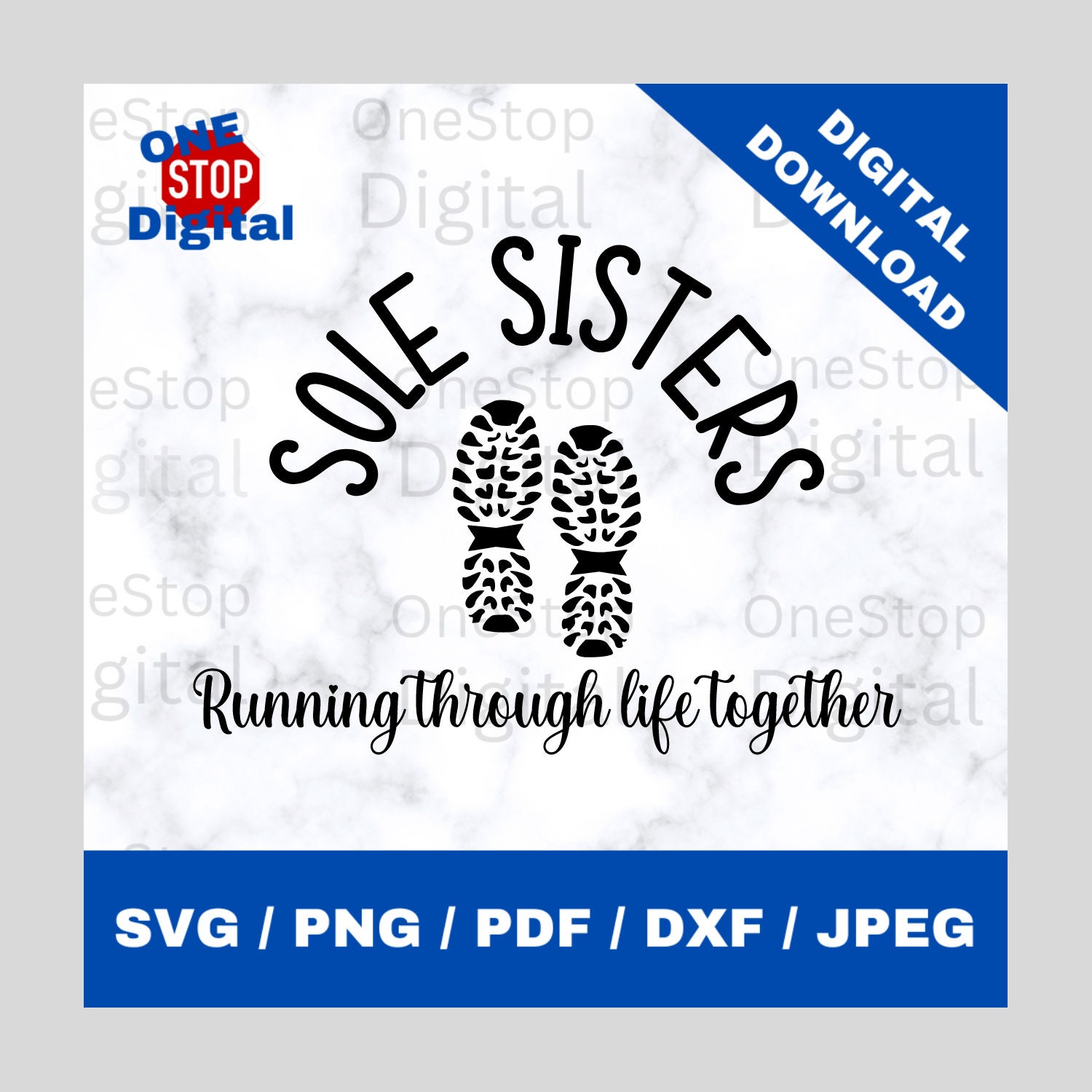 Sole Sisters, PNG Digital Download, Clipart, Cut files for Cricut and Silhouette Studio, SVG, Sister,gift, Tumbler, T-Shirt, Running, Friend