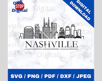 Nashville City Skyline Girls Trip, PNG Digital Download, Clipart, Cut files for Cricut and Silhouette Studio, SVG, Friends, Travel, Besties