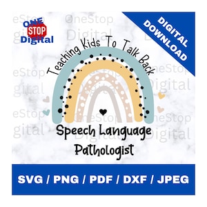 Speech Language Pathologist, Teaching Kids to Talk Back , PNG Digital Download, Clipart, Cut files for Cricut and Silhouette Studio, SVG