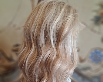 100% Human hair blonde balayage wig
