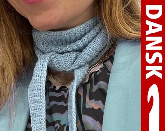 Crochet mini scarf - ENGLISH/DANISH pattern