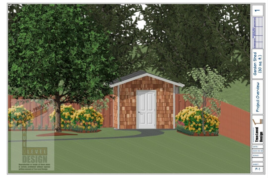 8x10' Garden Shed Slab on Grade Etsy