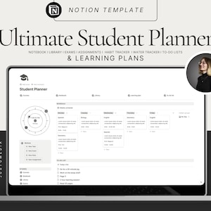 Notion Template Student Planner I Academic Planner I Learning Planner Notion I College Planner Template