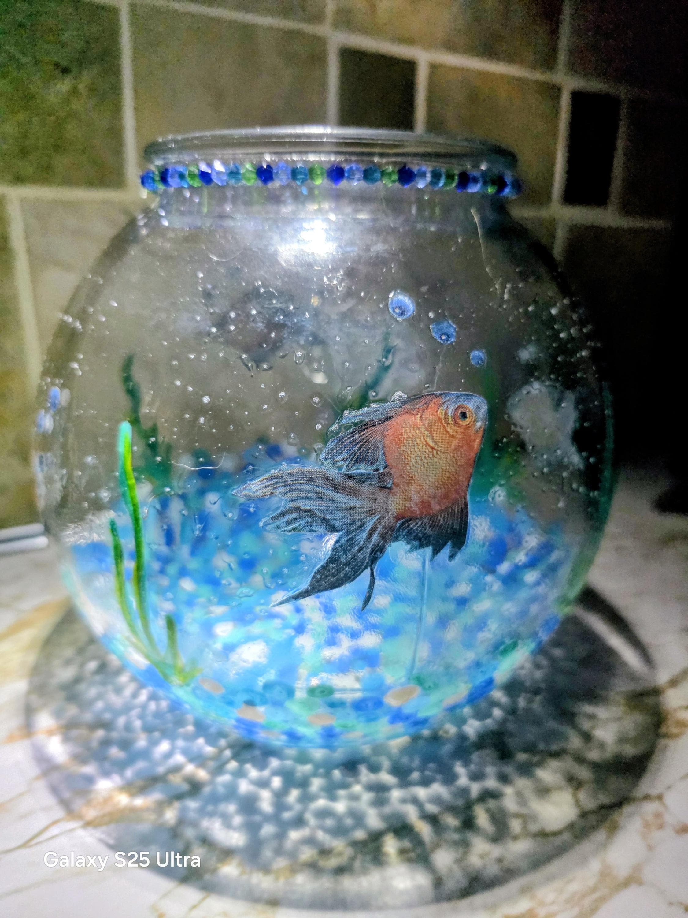 Glass Goldfish Vase - Etsy