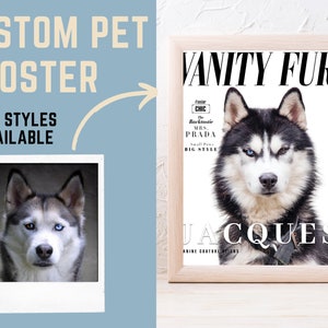 Custom Pet Portrait, Custom Pet Magazine, Dog Portrait, Custom Dog Gift, Custom Dog Art, Custom Dog Magazine Cover image 6