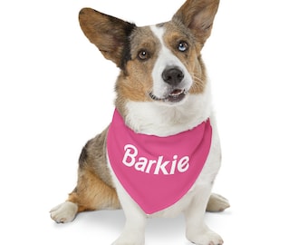 Malibu Pink Themed Pet Bandana Barkie Bandana, Cute Dog Bandana for Dogs and Cats, Custom Dog Bandana