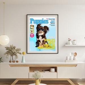 Custom Pet Portrait, Custom Pet Magazine, Dog Portrait, Custom Dog Gift, Custom Dog Art, Custom Dog Magazine Cover image 9