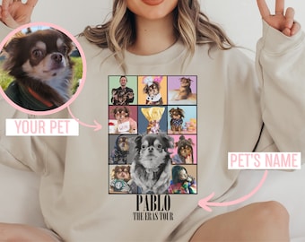 Customized Eras Tour Pet Sweatshirt, Custom Pet Sweatshirt, Personalized Era Dog Sweatshirt, Custom Pet Gift, Eras Tour Dog Sweatshirt