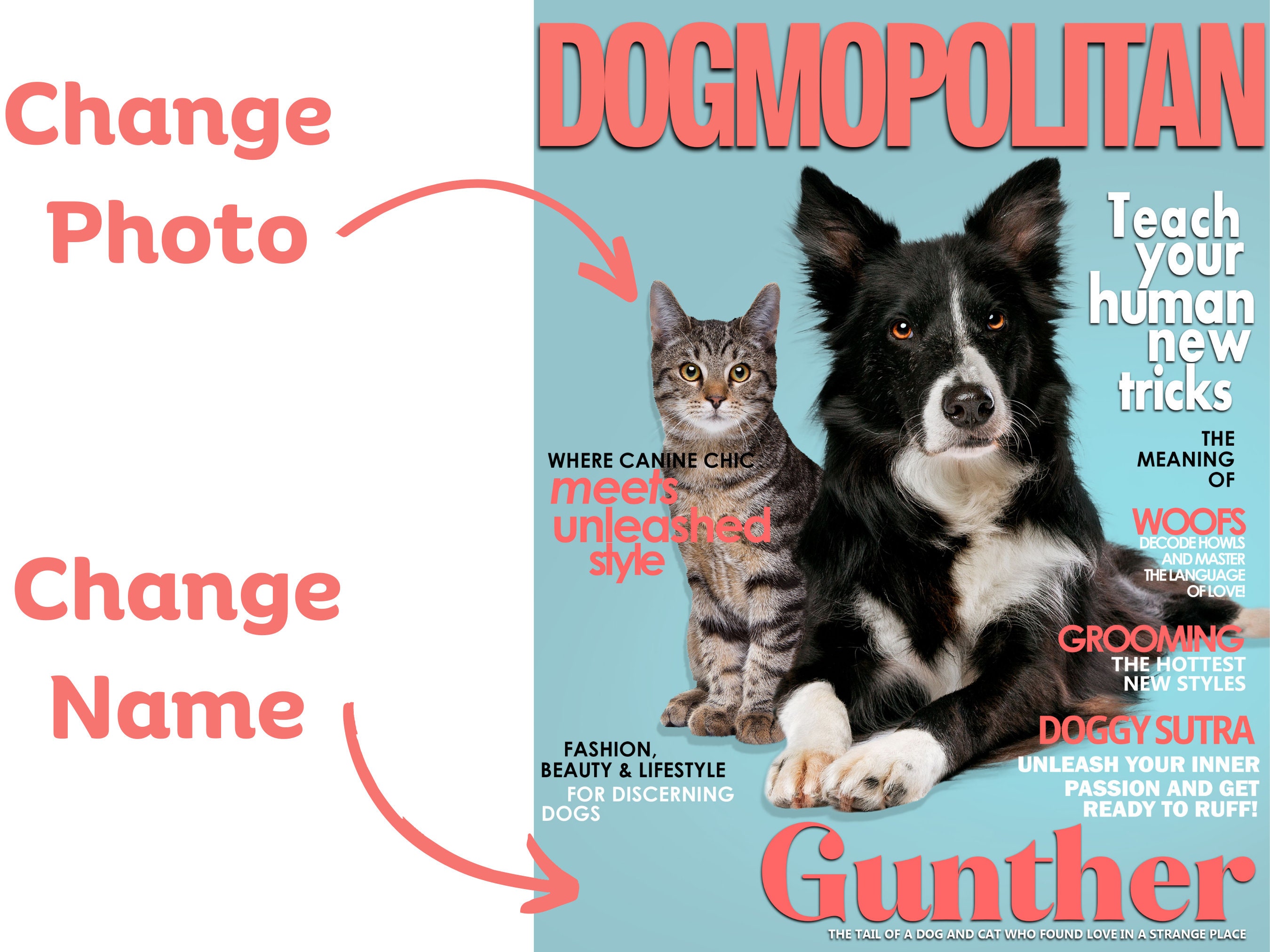 Custom Magazine Cover Pet Portrait main image 0