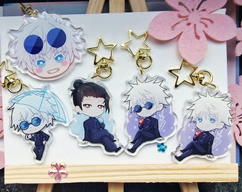 Gojo Satoru Geto Suguru Jujutsu Kaisen Hidden Inventory Keychain