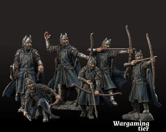 Umani Alti con Archi | Ring of Legends | Miniature in resina da 28 mm | Arcieri fantasy per giochi da tavolo e MESBG