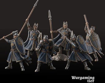 Scudo e lancia degli Alti Umani | Alti Umani | Anello delle Leggende | Miniature fantasy MESBG da 28 mm