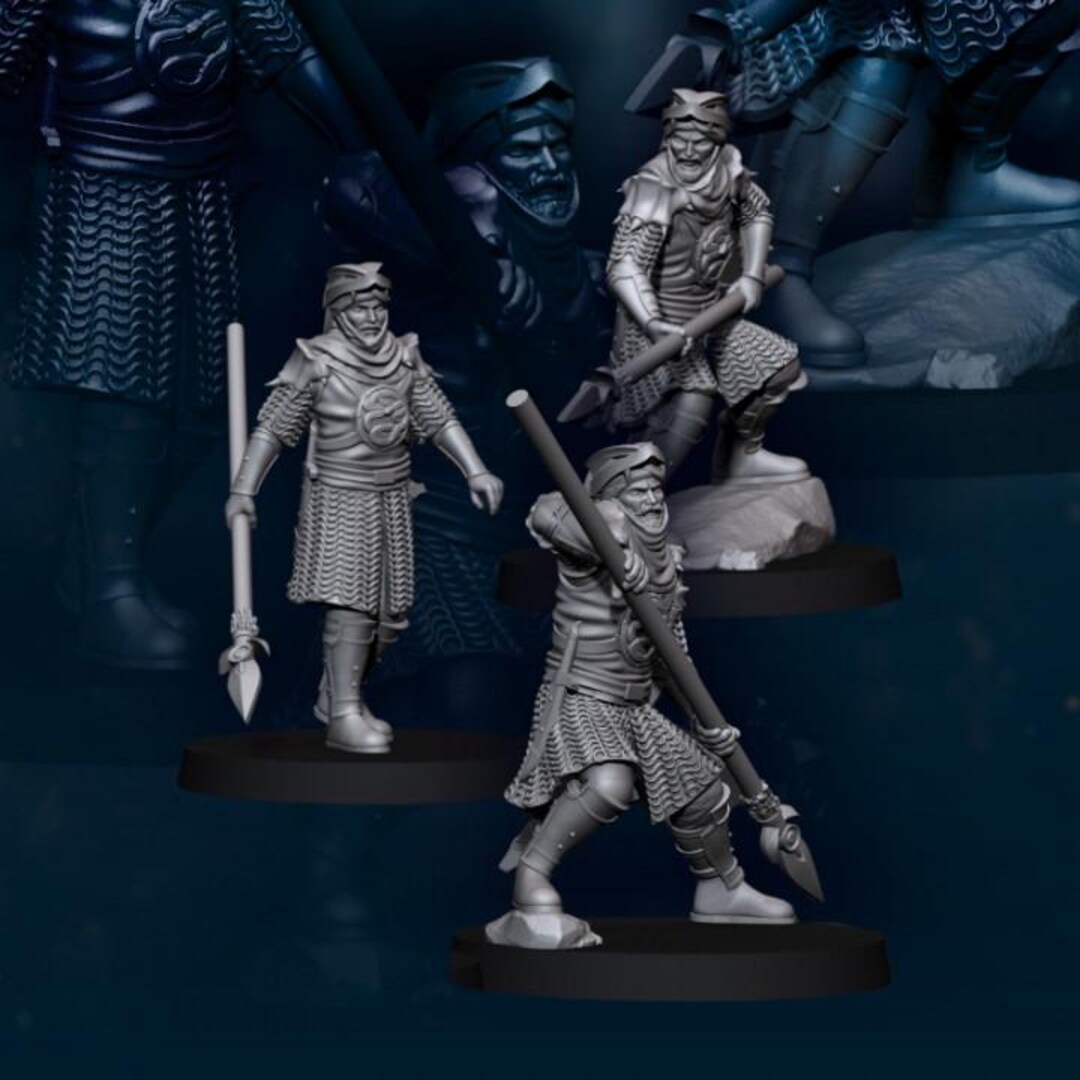 Snake Rider Miniatures Set | Snake Army Fantasy Warriors | Resin ...