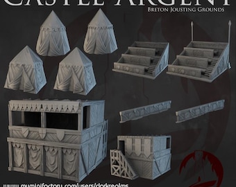 Dark Realms - Castle Argent Gallows - Fantasy - Medieval - Tabletop Terrain - 28 mm
