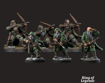 Arcieri Nani Kalak | Miniature da tavolo da 28 mm | Nani | Ring of Legends | Figure in resina | Compatibili con MESBG